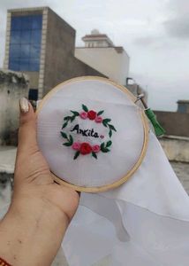 Custom Embroidered Hoop Art