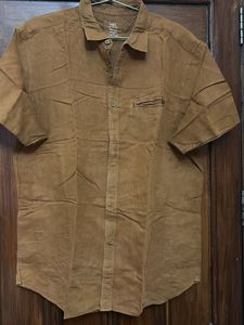 Brown  Short Sleeve Shirt