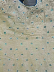 Blue And Off White Kurti