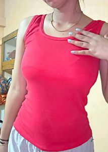 Red Sleeveless Tank Top
