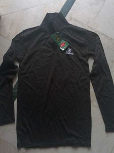 Black Long Sleeve Mock Neck Top
