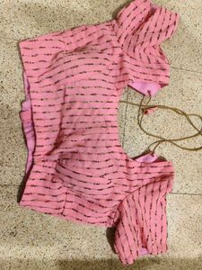 Pink Padded Stitched Blouse