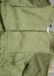 Ethnic Rayon Gown With Silk Overcoat Model