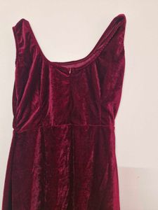 Burgundy Velvet Dress