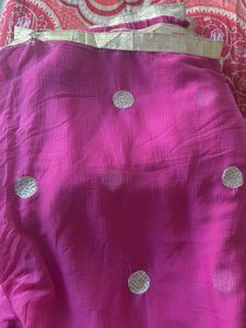 New Beautiful cotton suit with chiffon dupatta