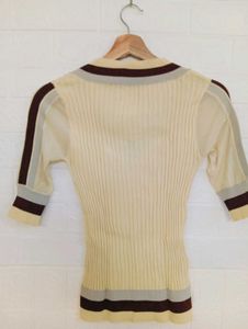 Stylish Striped V-Neck Top