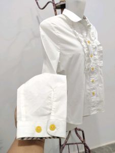 White Frill Top