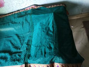 Embellished Blue Color Banarasi Silk Saree+Blouse