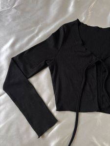 Urbanic Black Tie Up Shrug/Top