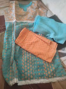 Three piece salwar for teenager girl.