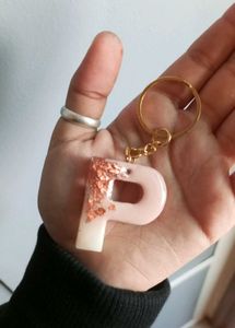 Resin Initial Keychains pack of 1