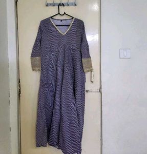 Purple Anarkali Set