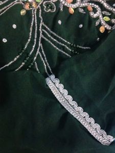 Elegant Green Embroidered Outfit