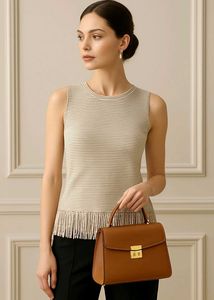 Striped Fringe Tank Top