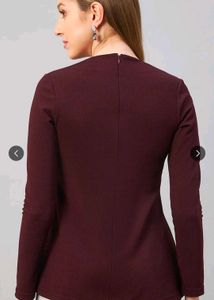 Maroon Fit &amp; Flare Dress