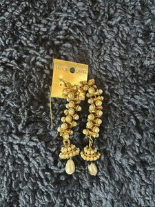 Pair of White Pearl Earrings And Two Necklaces