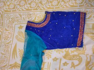 Blue Festive Blouse