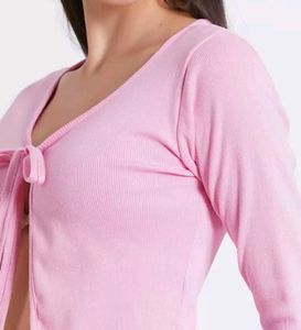 Cute Tie Front Vneck
