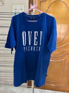 Blue &#39;Overthinking&#39; Tee