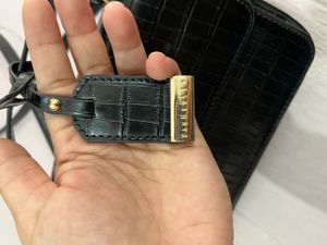 Van Heusen Black Croc Embossed Bag