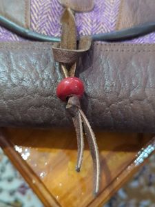 Purple Leather And Hemp Sling