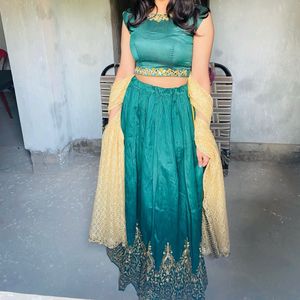 Green Lehnga Set