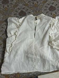 White Ruffle Top