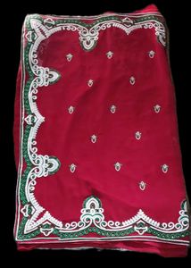 Red Heavy Ethnic Saree