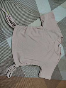 Ribbed Drawstring Crop Top From SSS