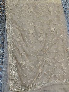 Embroidered Net Saree