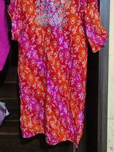 Bandhani Print Kurti With Salwar
