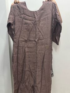 Elegant Brown Kurtaset pajama and dupatta