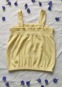 Cute Yellow Crop Tank Top