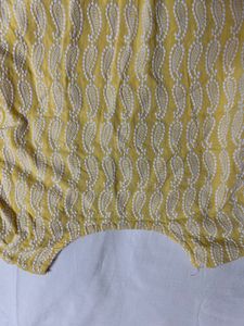 Chikankari Yellow Kurti 💛