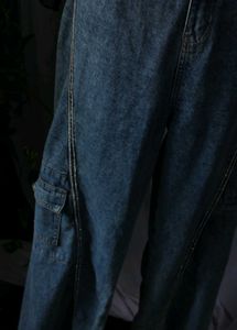 Cargo Denim Rhinestones Pants