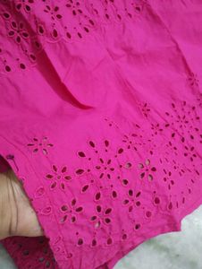Pink Embroidered Kurta