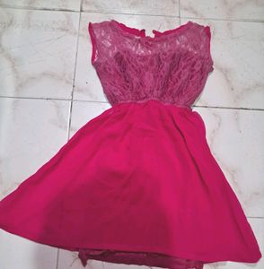 Pink Net Dress