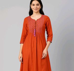 New Orange Kurta
