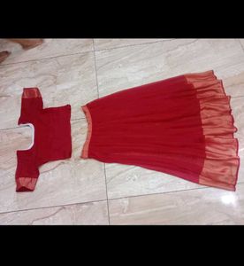 Purple Saree With Golden Border Withblouse Piece