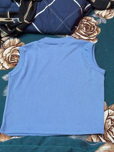 Blue Sleeveless Top