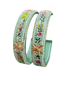 Floral Beaded Bangles