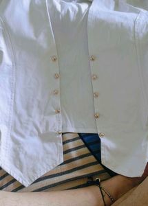 White Button-Down Jacket