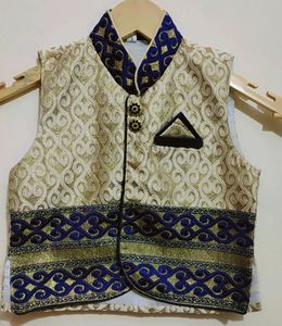 Kurta Pyjama &amp; Waistcoat Set For Boy 3- 4 Year