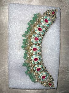 Elegant Enamel &amp; Beaded Statement Necklace