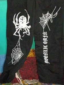 Spider Web Graphic Pants