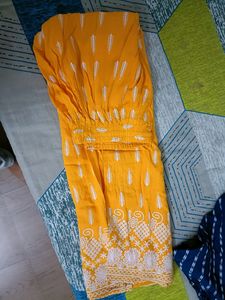 Yellow Embroidered Palazzo Pants