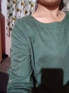 Green Embellished Top
