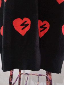 heart shape print dress