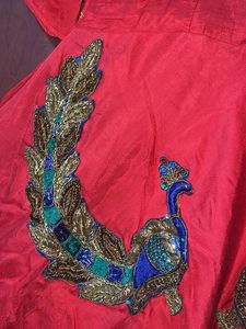 Elegant Red Embroidered Kurta