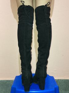 Black Thigh High Boots